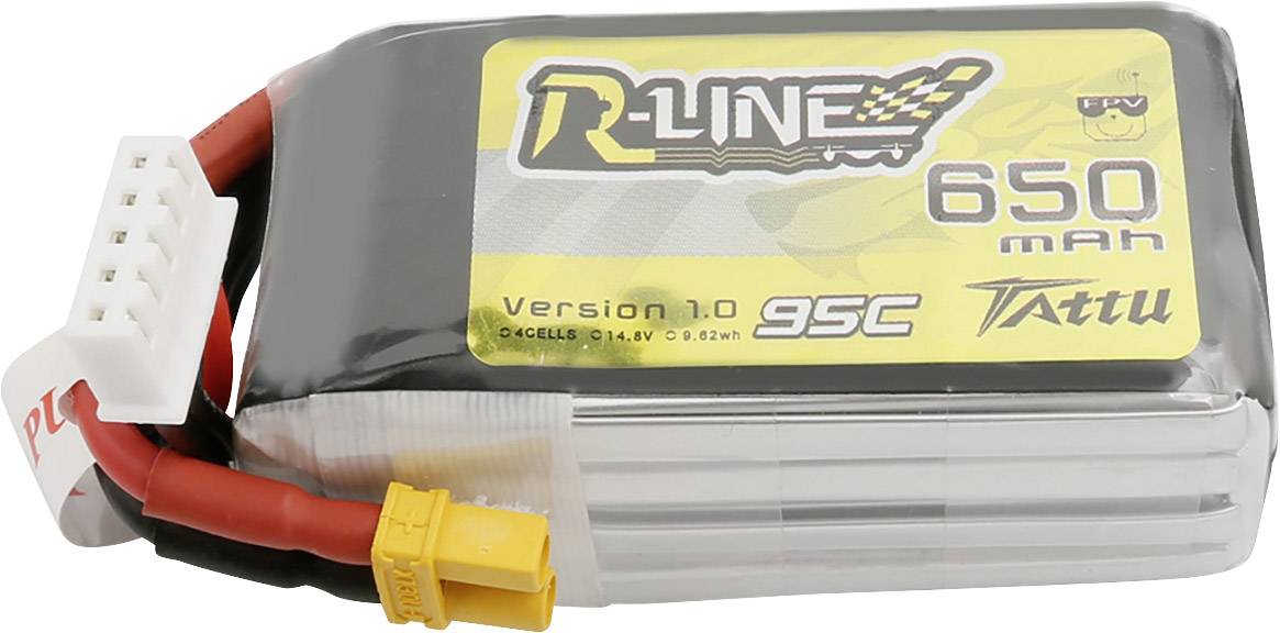 Tattu Modellbau-Akkupack (LiPo) 14.8 V 650 mAh Zellen-Zahl: 4 95 C Softcase XT30