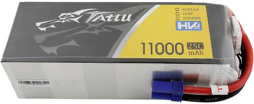 Tattu Modellbau-Akkupack (LiPo) 22.8 V 11000 mAh Zellen-Zahl: 6 25 C Softcase EC5