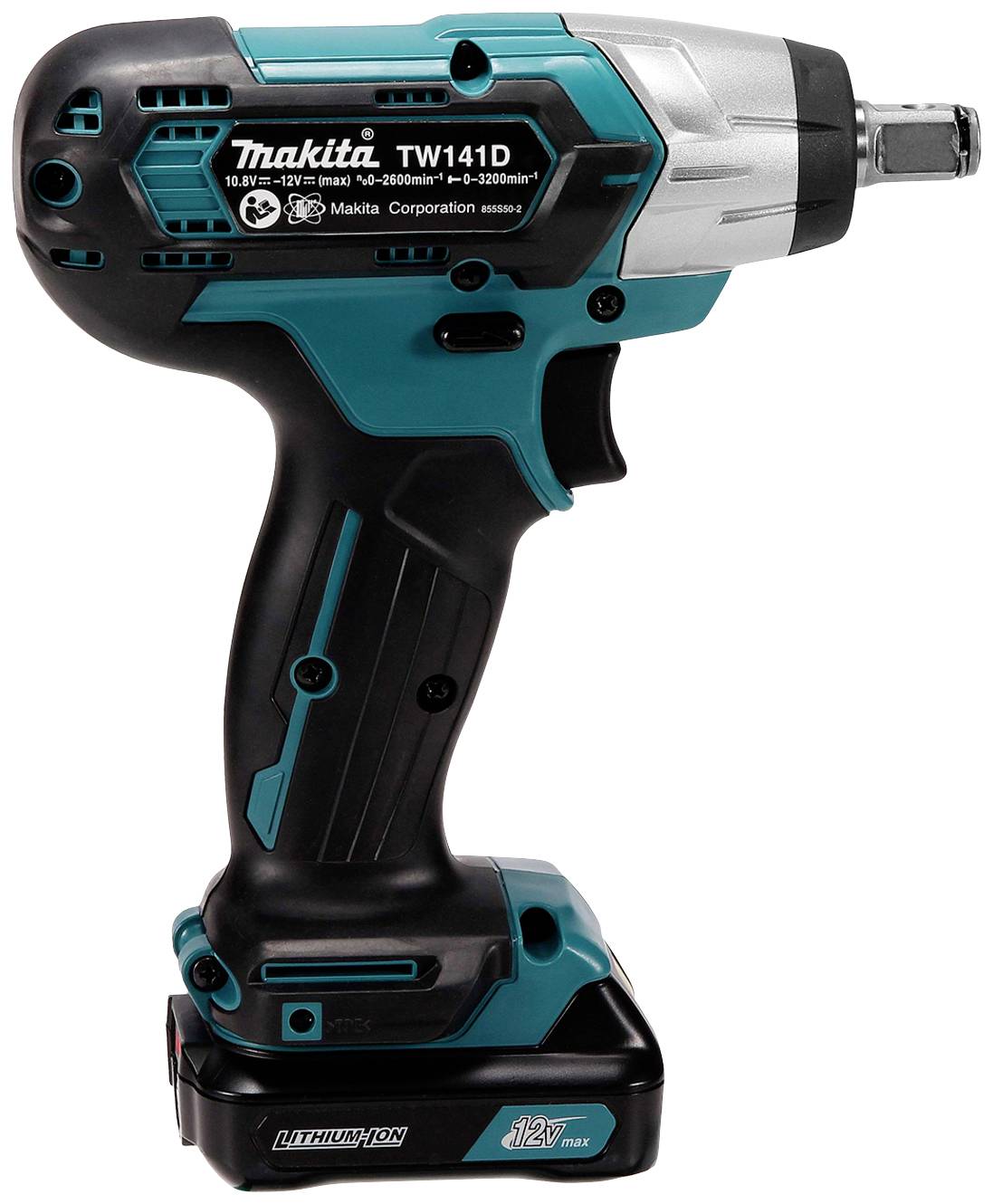 Makita TW141DSMJ Akku-Schlagschrauber 145 Nm 12V Anzahl mitgelieferte Akkus 2 4Ah inkl. Ladegerät