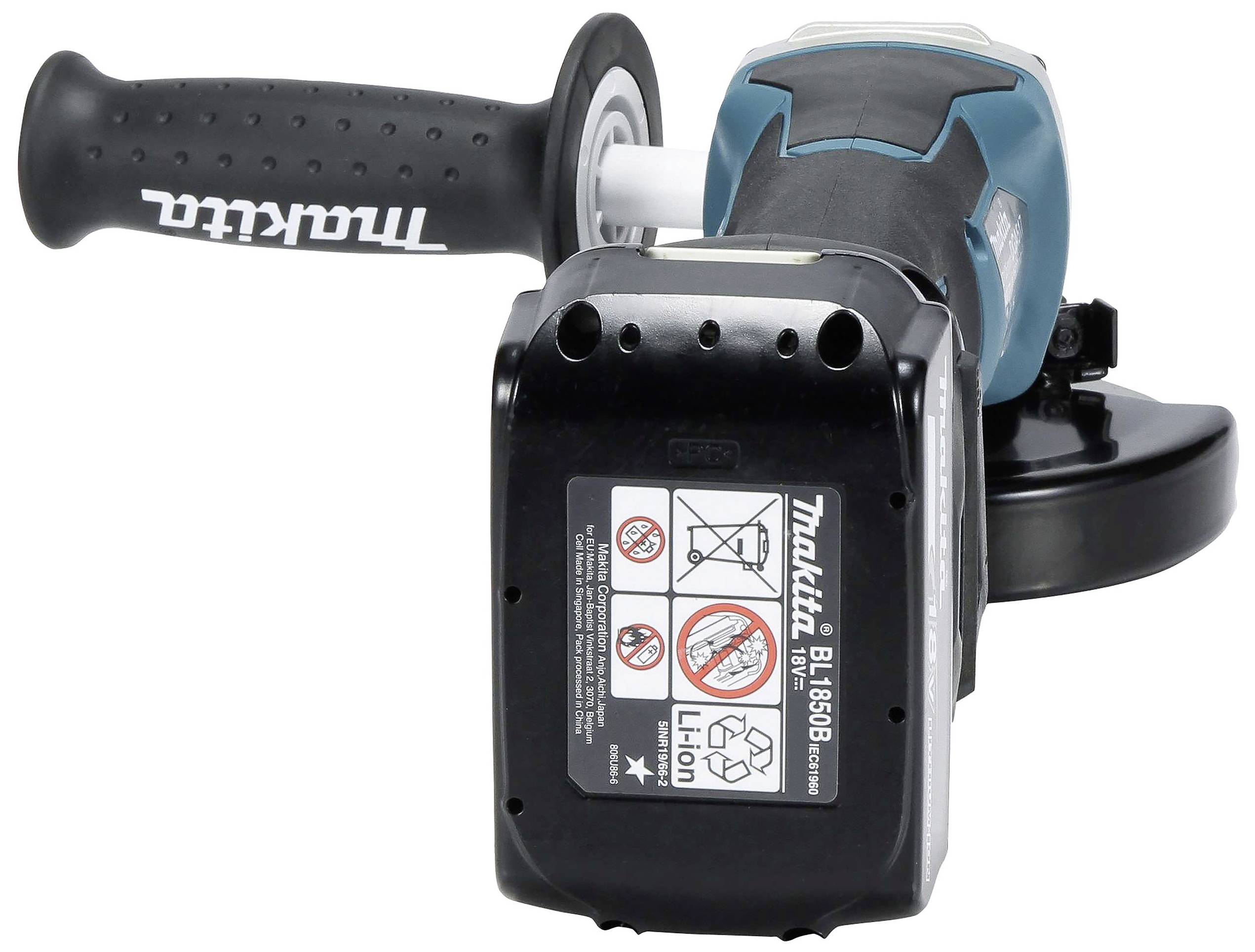 Makita DGA517RTJ Akku-Winkelschleifer 125mm inkl. 2. Akku, inkl. Ladegerät 18V 5Ah