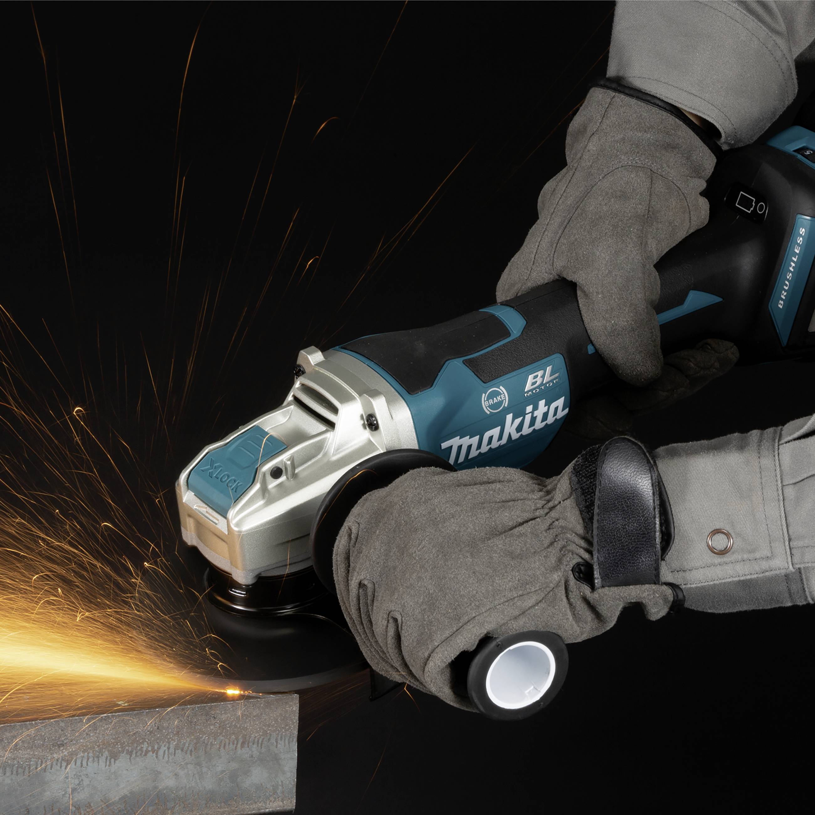 Makita DGA519RTJ Akku-Winkelschleifer 125mm inkl. 2. Akku, inkl. Ladegerät 18V 5Ah