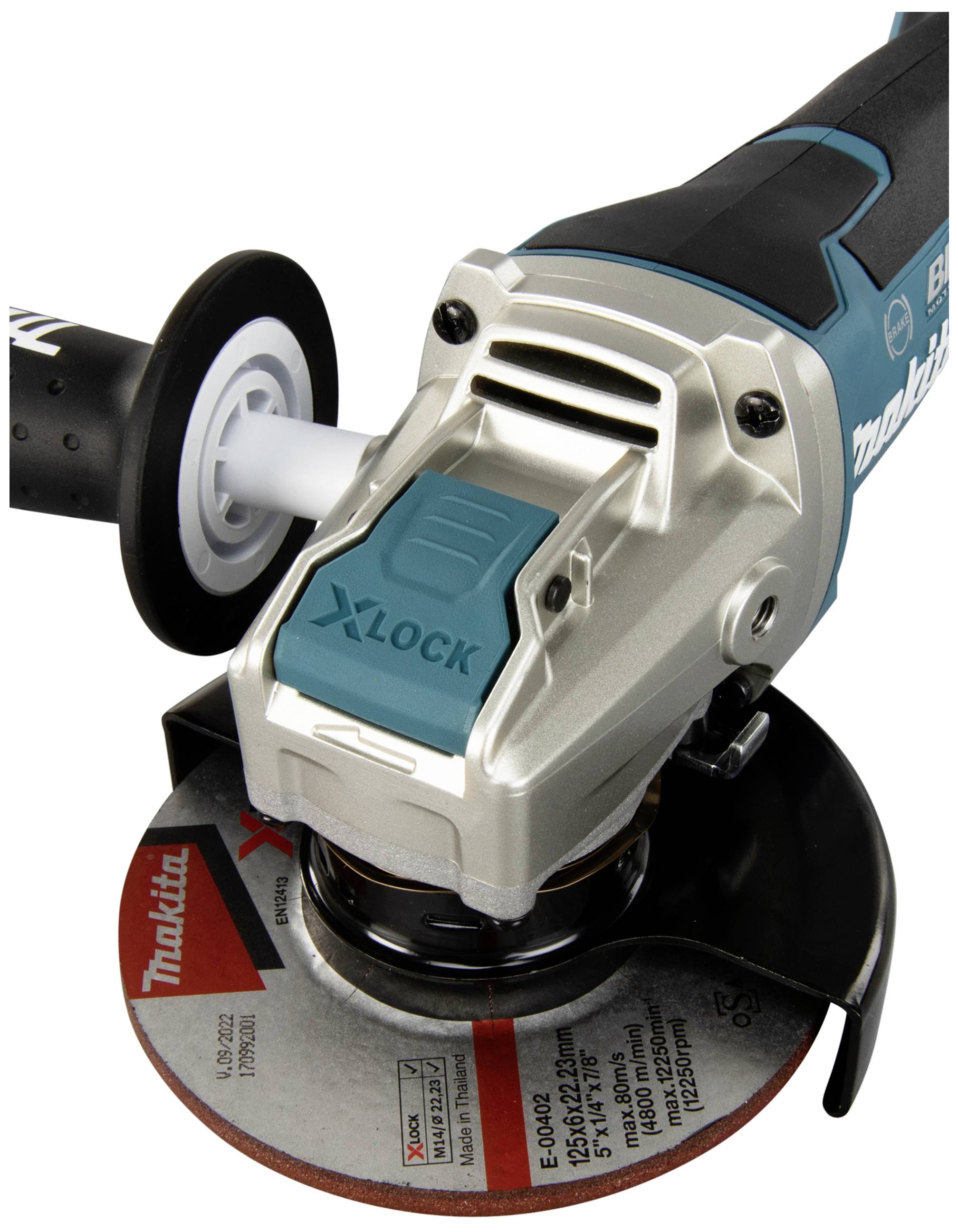 Makita DGA519RTJ Akku-Winkelschleifer 125mm inkl. 2. Akku, inkl. Ladegerät 18V 5Ah