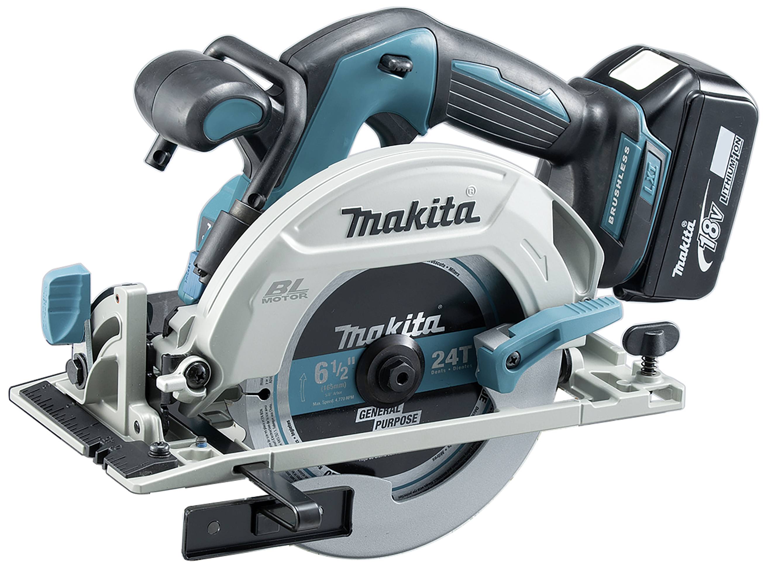 Makita Akku-Handkreissäge Schnitttiefe max. (90°) 57mm 18V 5Ah