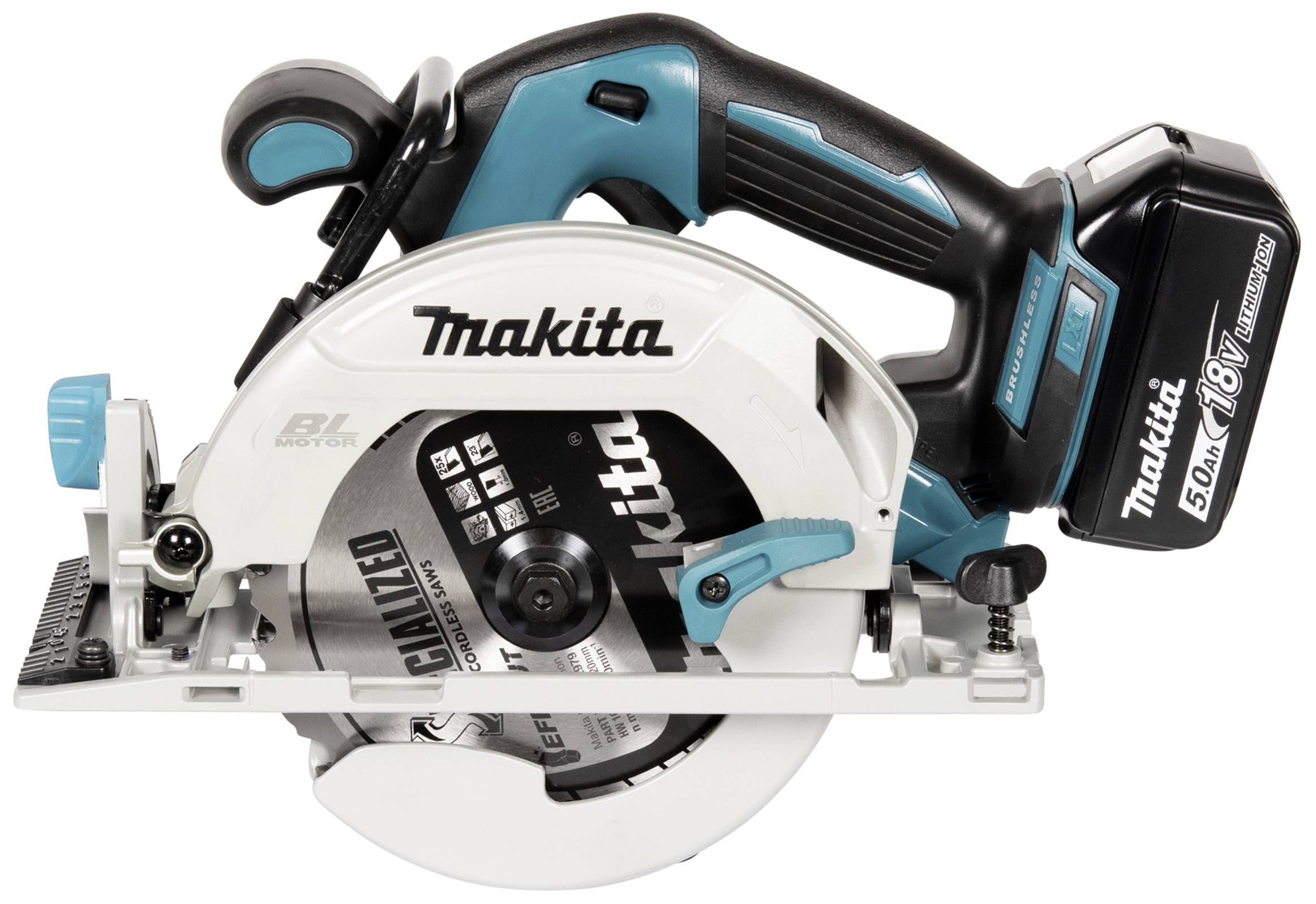 Makita Akku-Handkreissäge Schnitttiefe max. (90°) 57mm 18V 5Ah