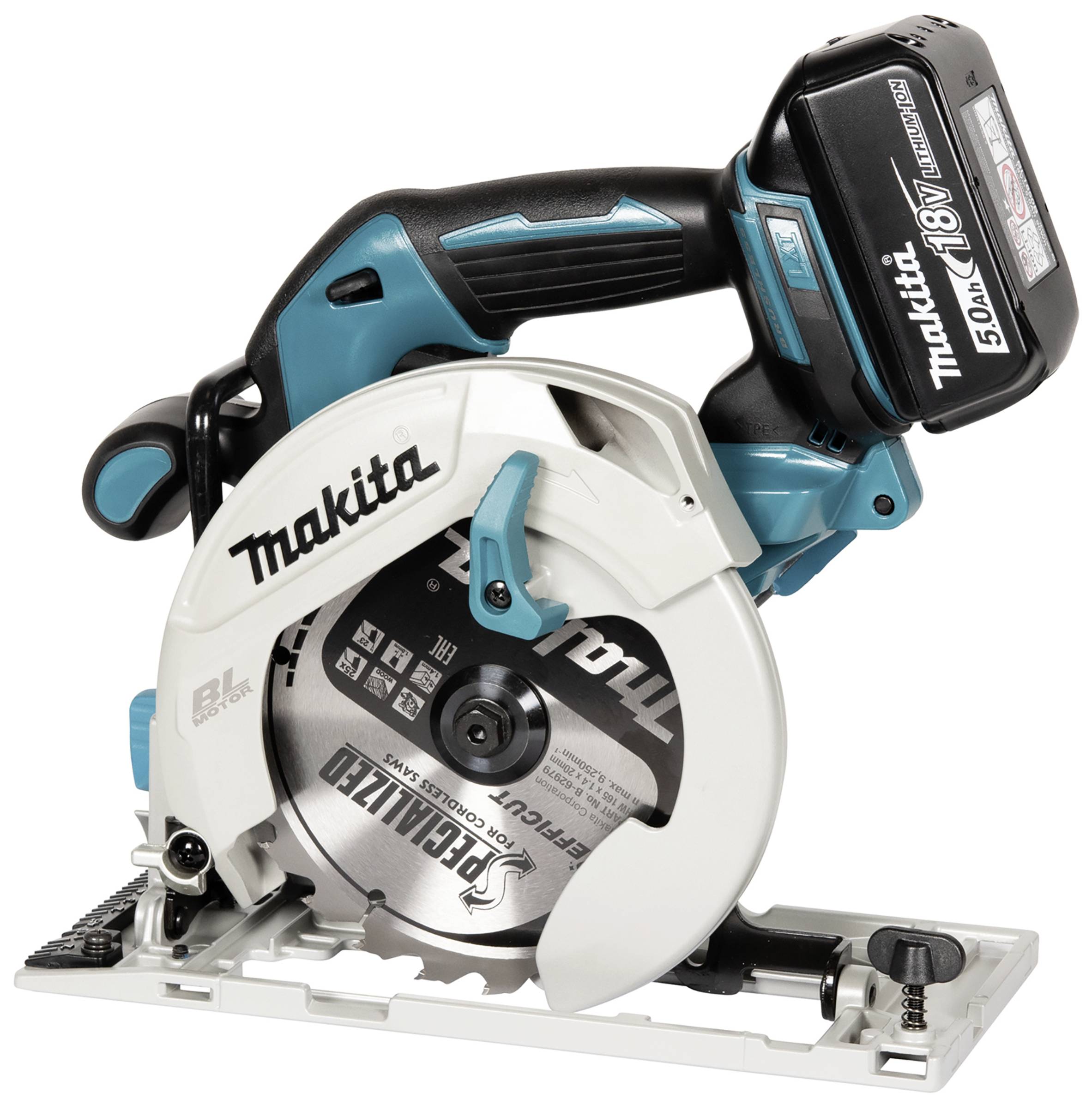 Makita Akku-Handkreissäge Schnitttiefe max. (90°) 57mm 18V 5Ah