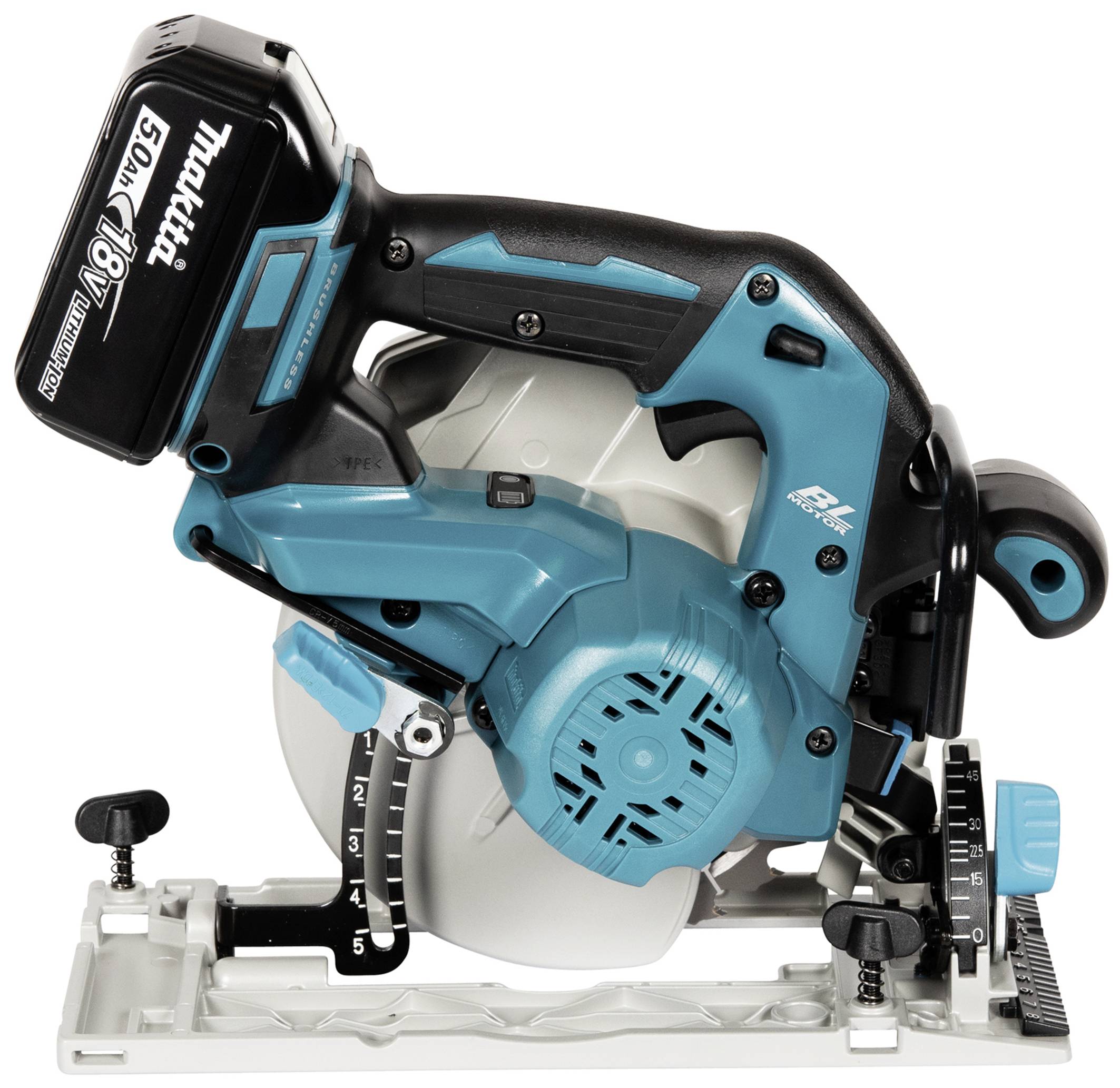 Makita Akku-Handkreissäge Schnitttiefe max. (90°) 57mm 18V 5Ah