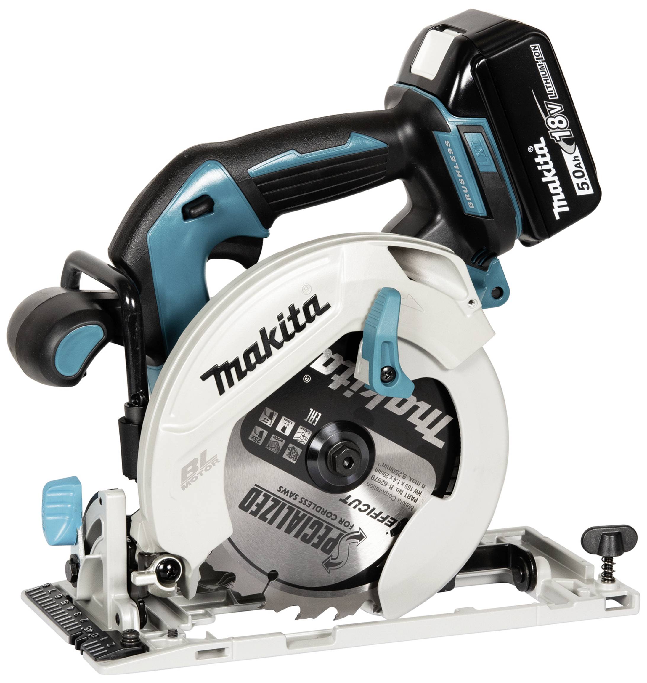 Makita Akku-Handkreissäge Schnitttiefe max. (90°) 57mm 18V 5Ah