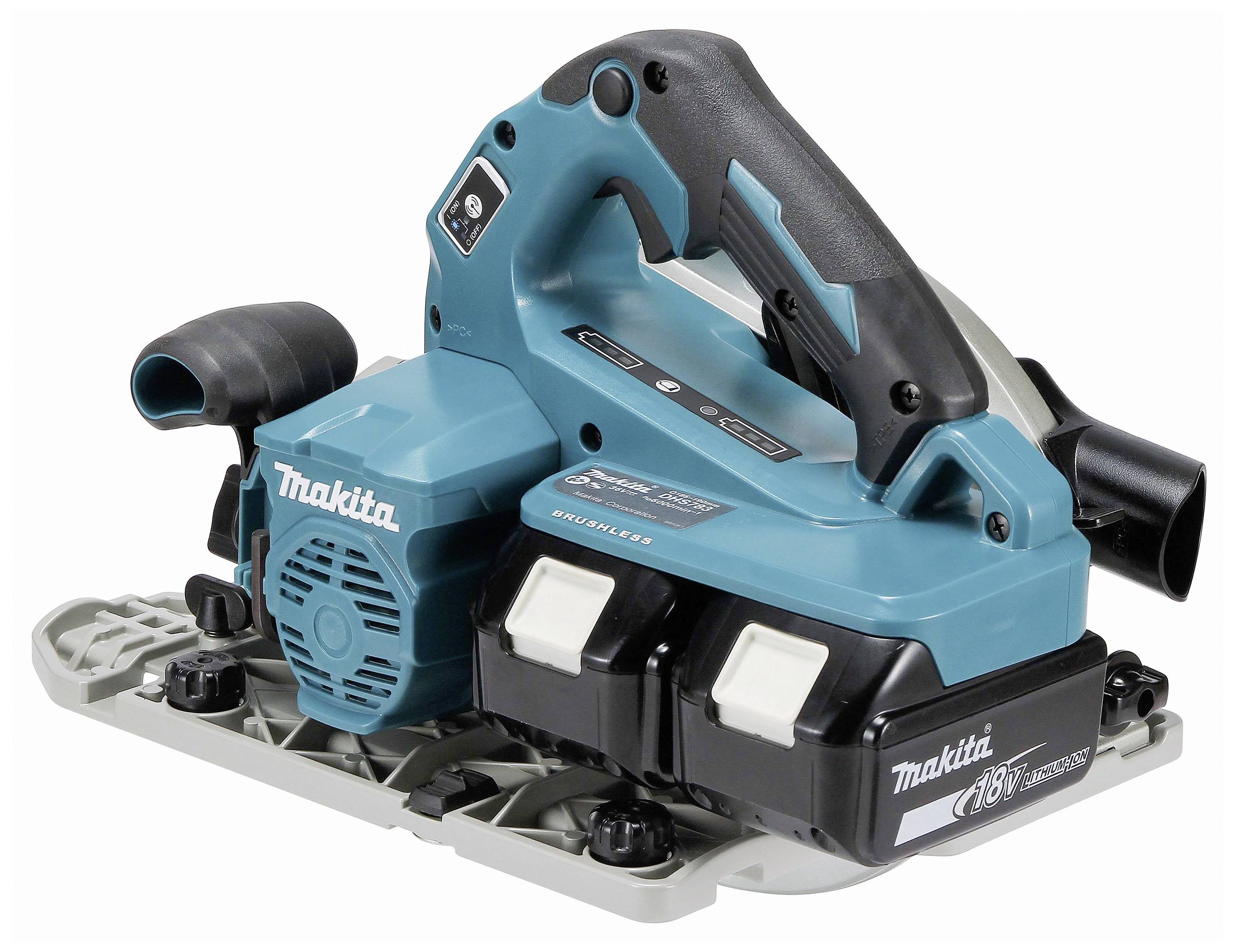 Ein Akkurandschleifer mit blau-schwarzem Design zeigt Marke und Modell. Geeignet für das Schleifen von Holzoberflächen.