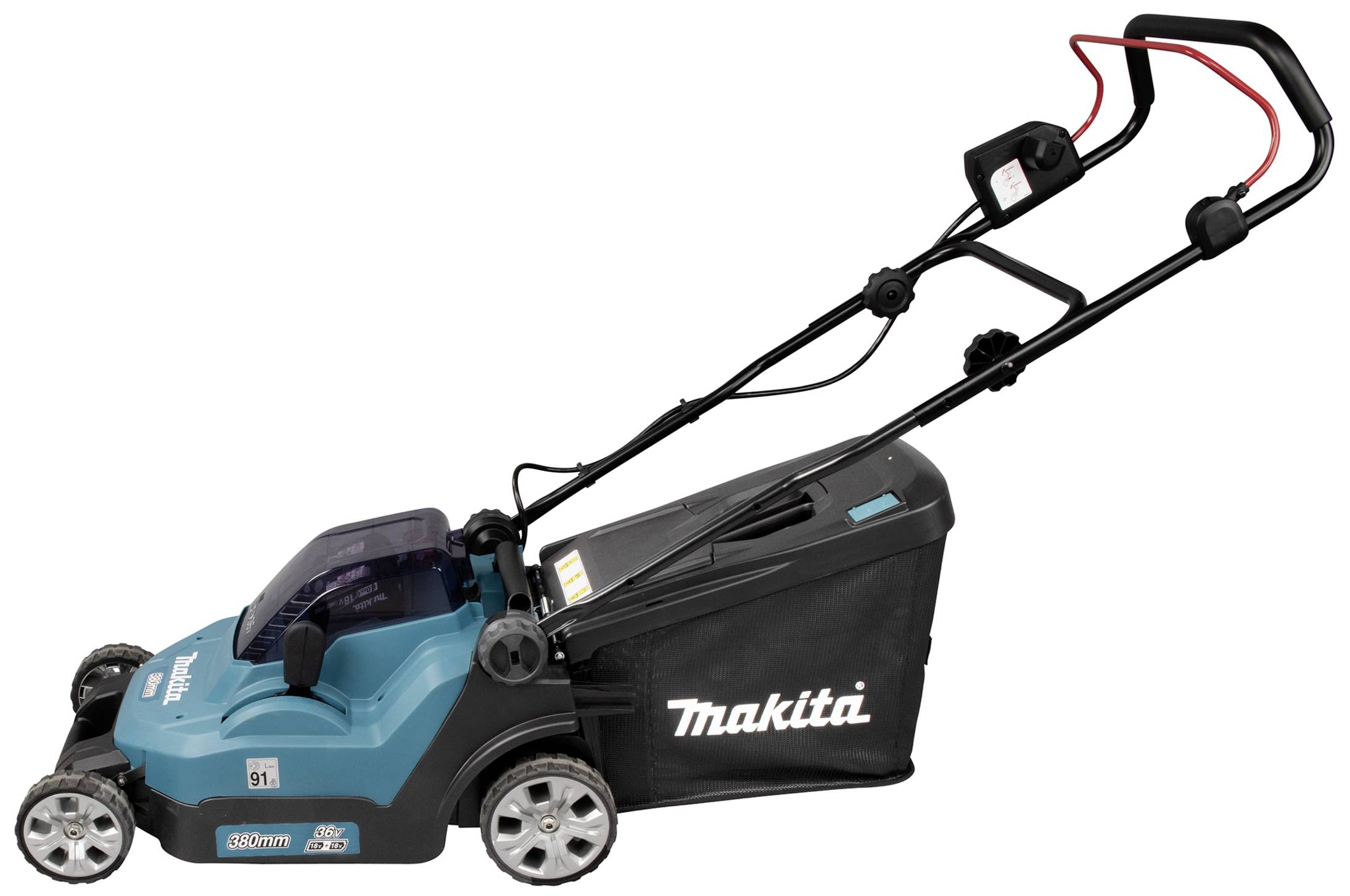 Makita Akku Akku-Rasenmäher inkl. Akku, inkl. 2. Akku 18V Schnittbreite (max.) 380mm