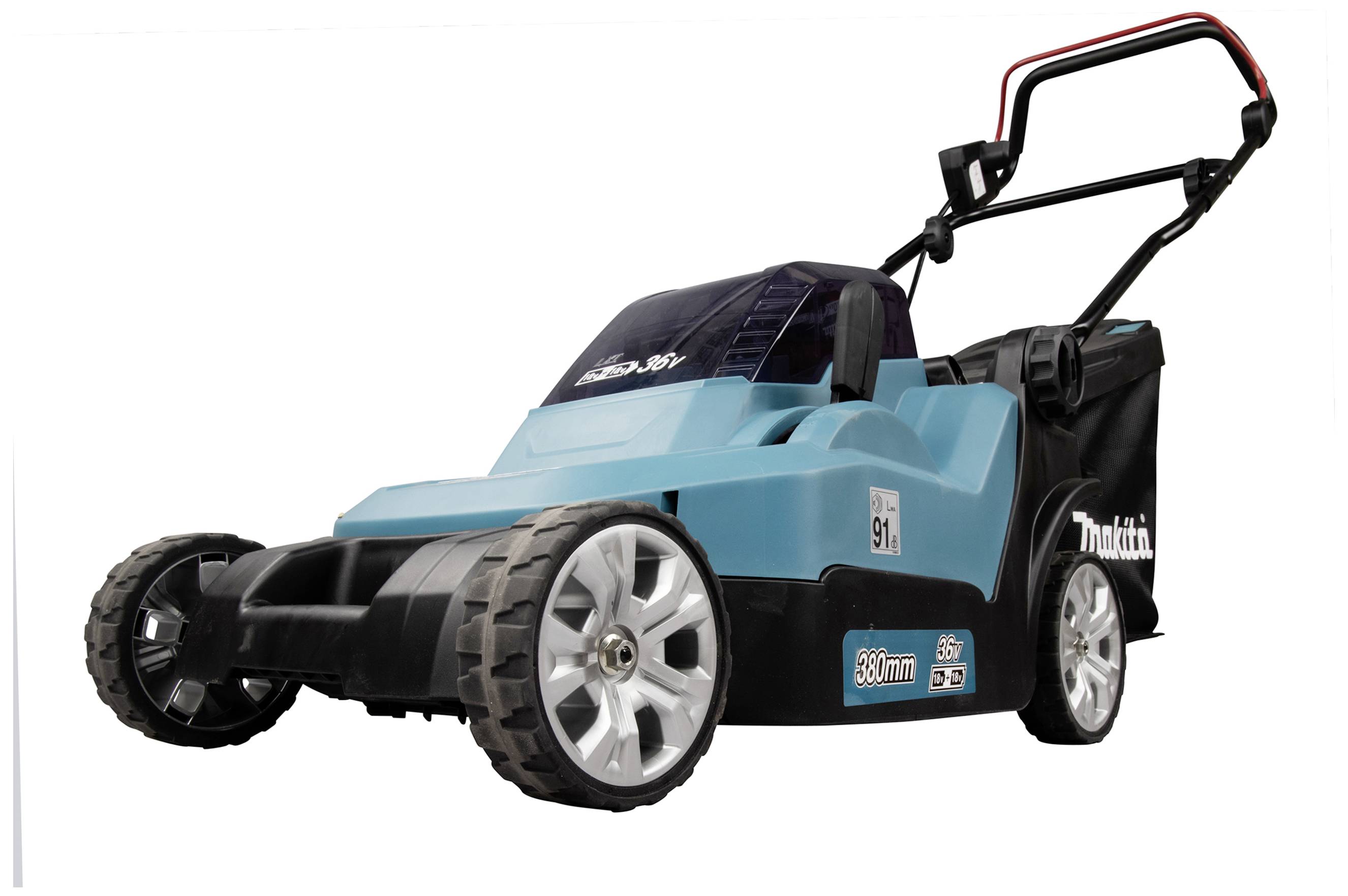 Makita Akku Akku-Rasenmäher inkl. Akku, inkl. 2. Akku 18 V Schnittbreite (max.) 380 mm