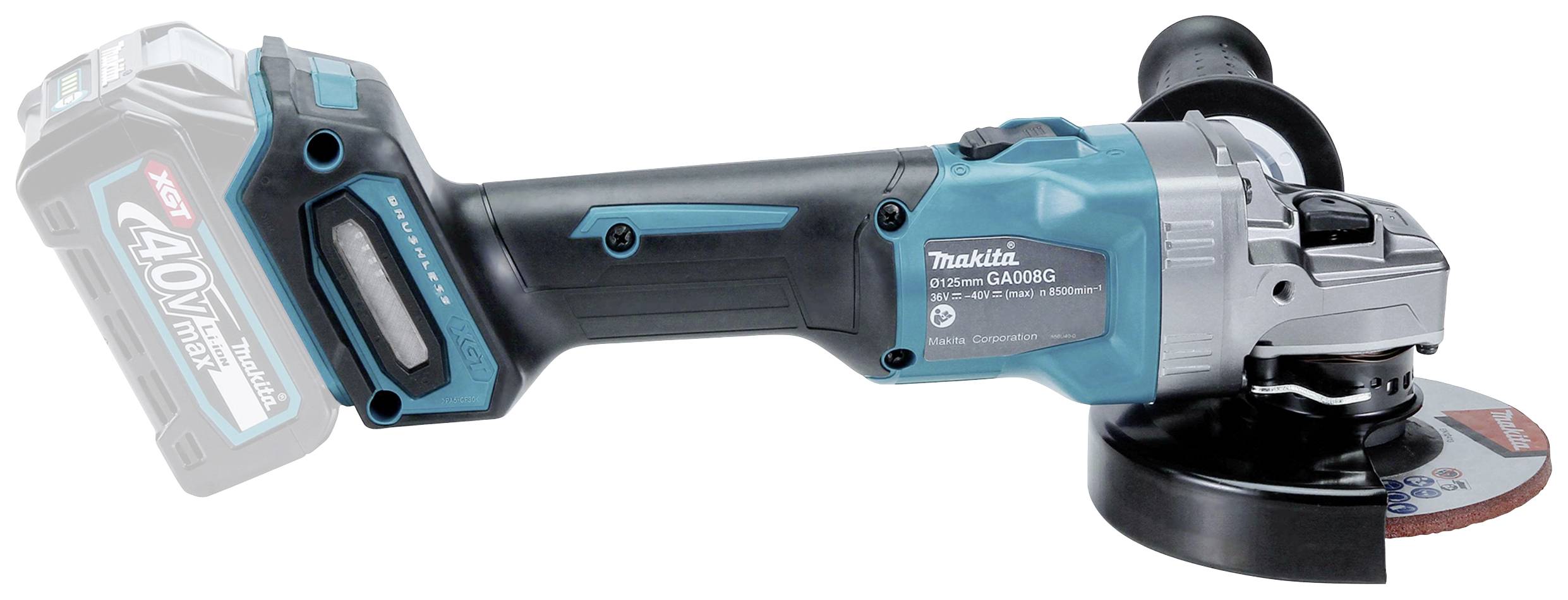 Makita GA008GZ Akku-Winkelschleifer 125mm ohne Akku, ohne Ladegerät 40V