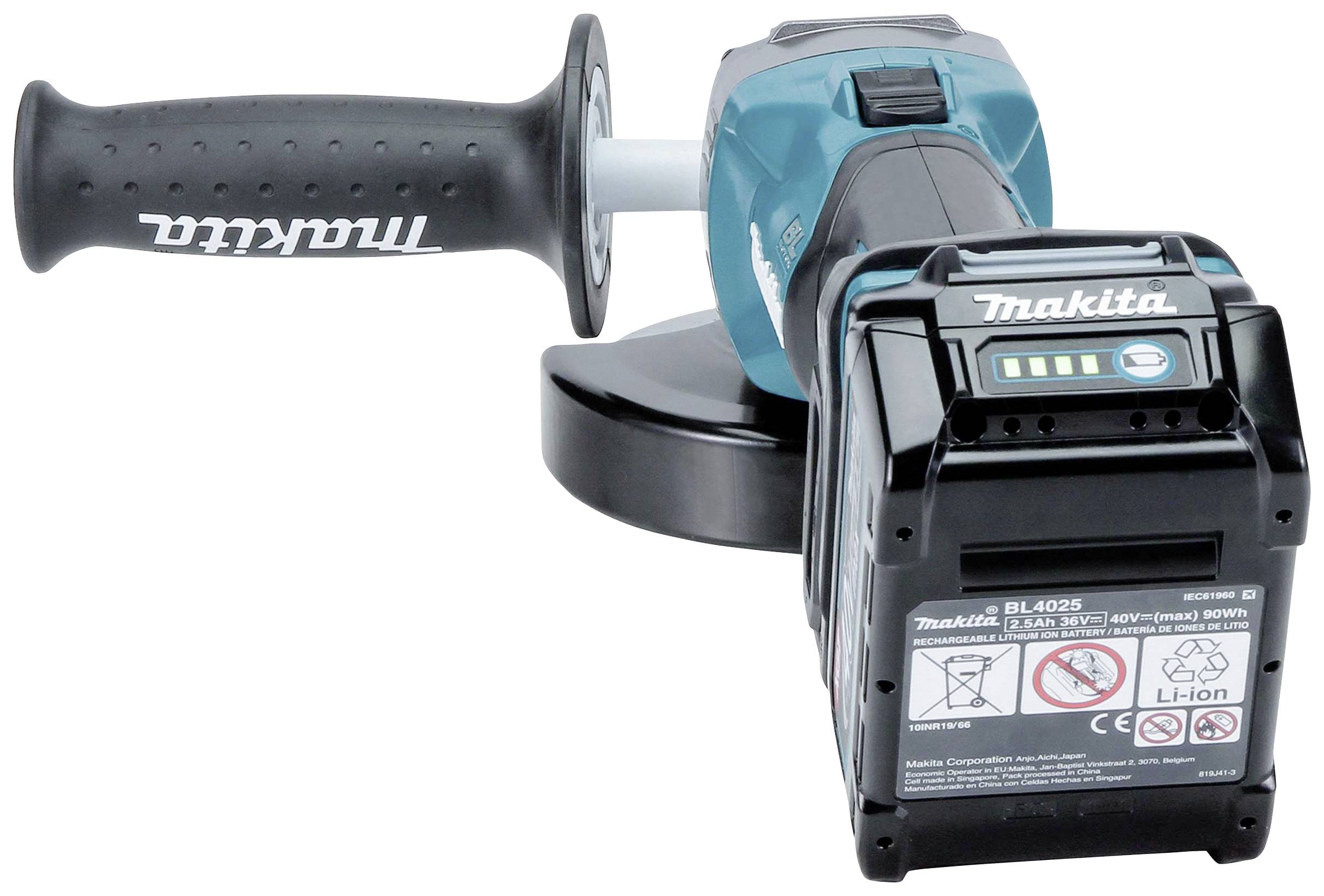 Makita GA008GM201 Akku-Winkelschleifer 125 mm inkl. Ladegerät 40 V 4 Ah