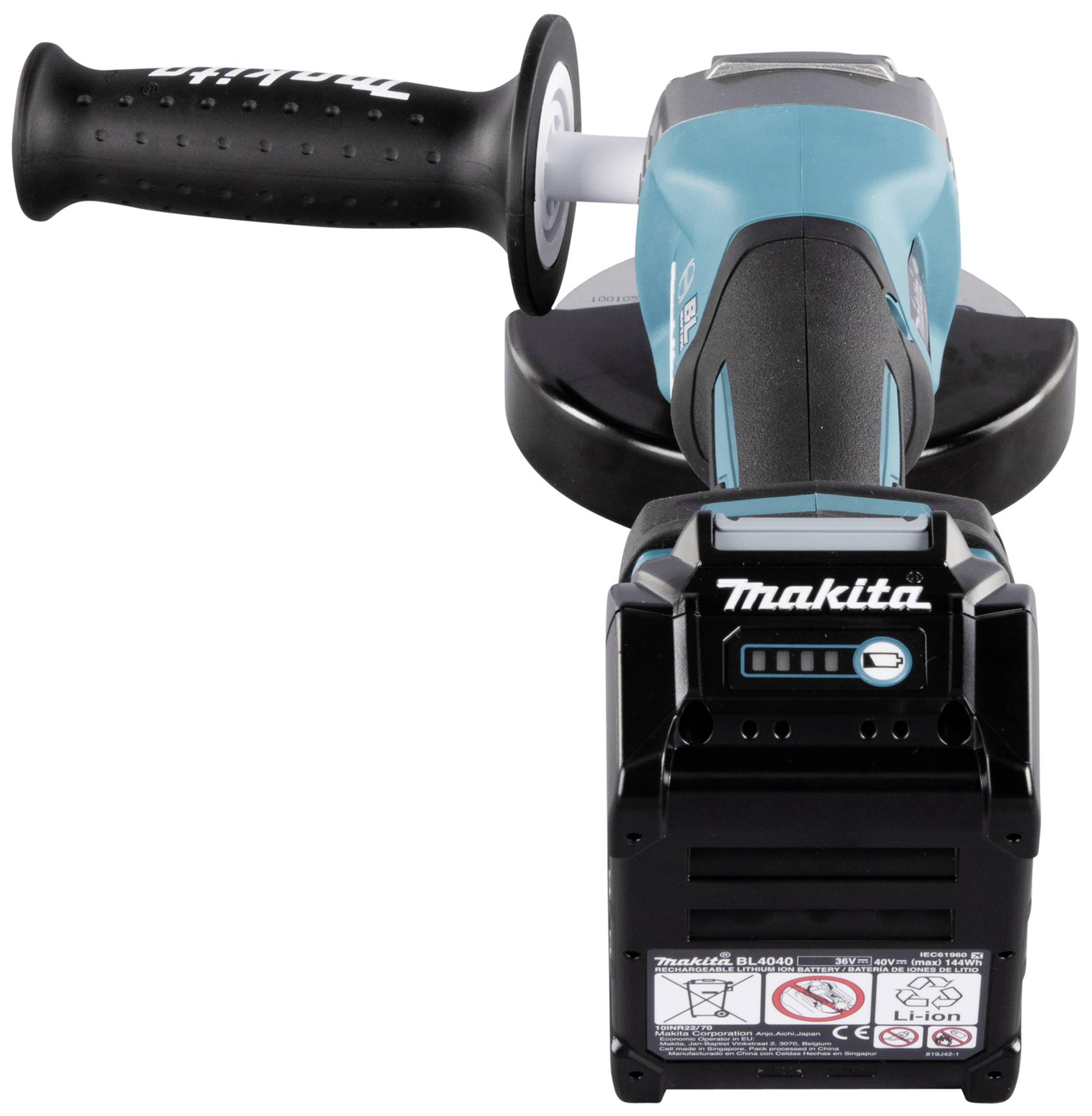 Makita GA013GM201 Akku-Winkelschleifer 125mm inkl. Ladegerät 40V 4Ah
