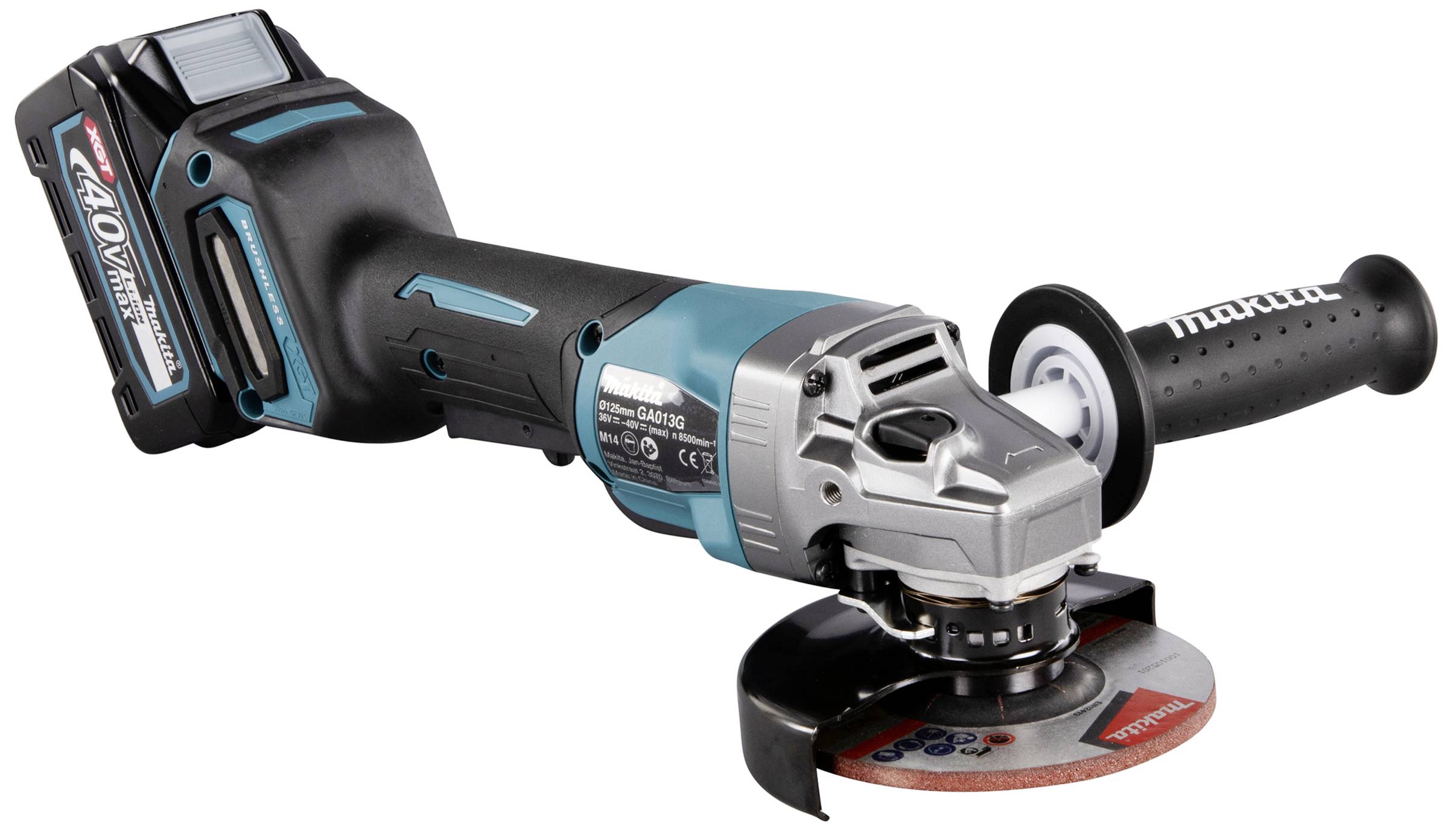 Makita GA013GM201 Akku-Winkelschleifer 125mm inkl. Ladegerät 40V 4Ah