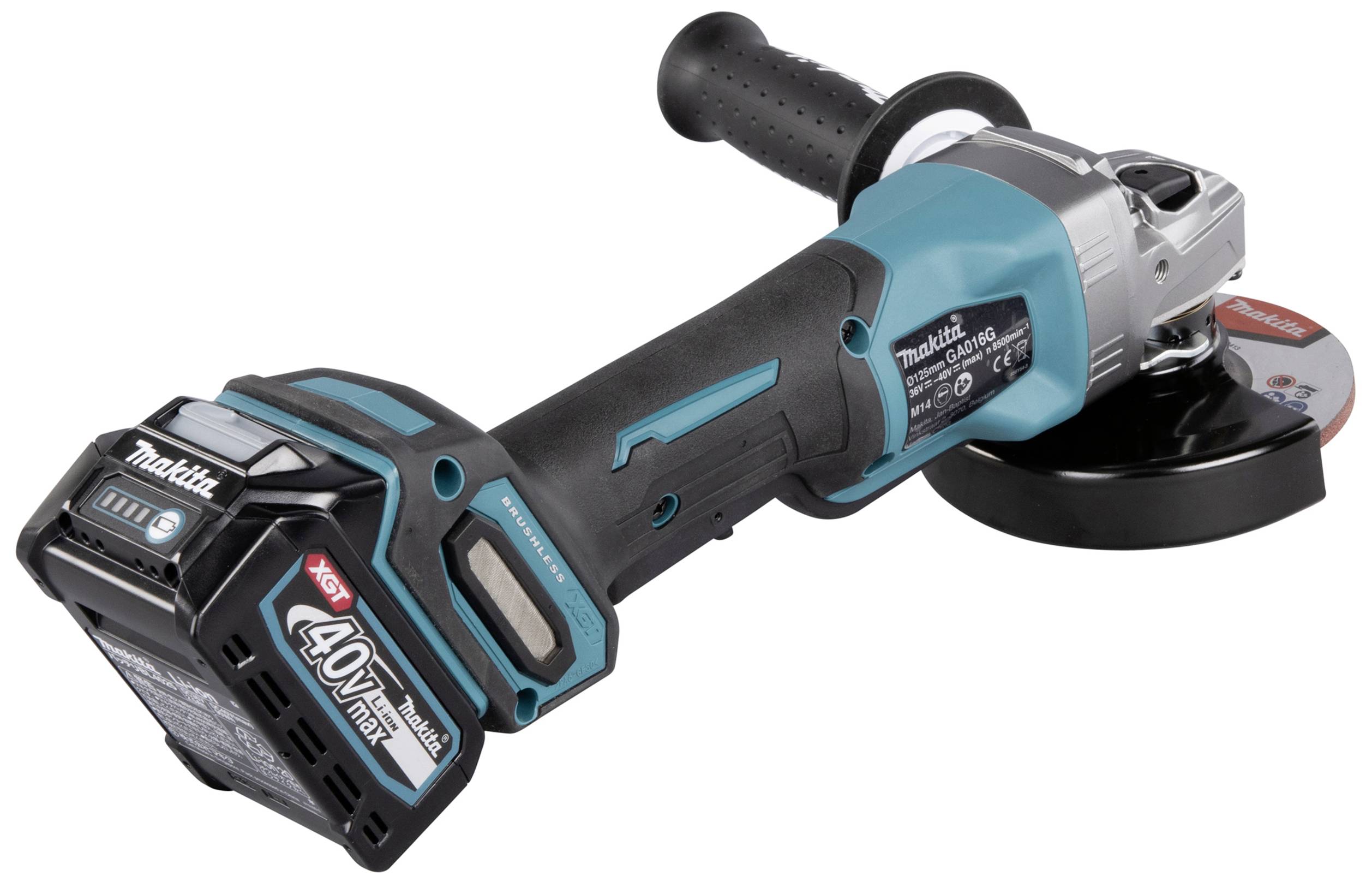 Makita GA016GM201 Akku-Winkelschleifer 125 mm inkl. Ladegerät 40 V 4 Ah