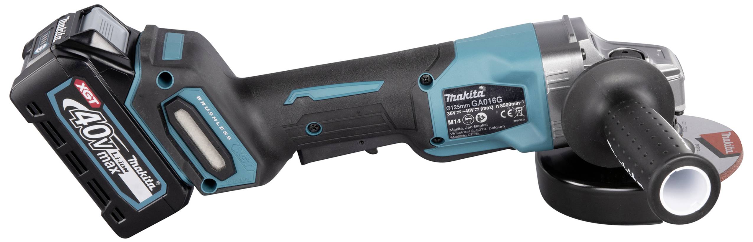 Makita GA016GM201 Akku-Winkelschleifer 125 mm inkl. Ladegerät 40 V 4 Ah