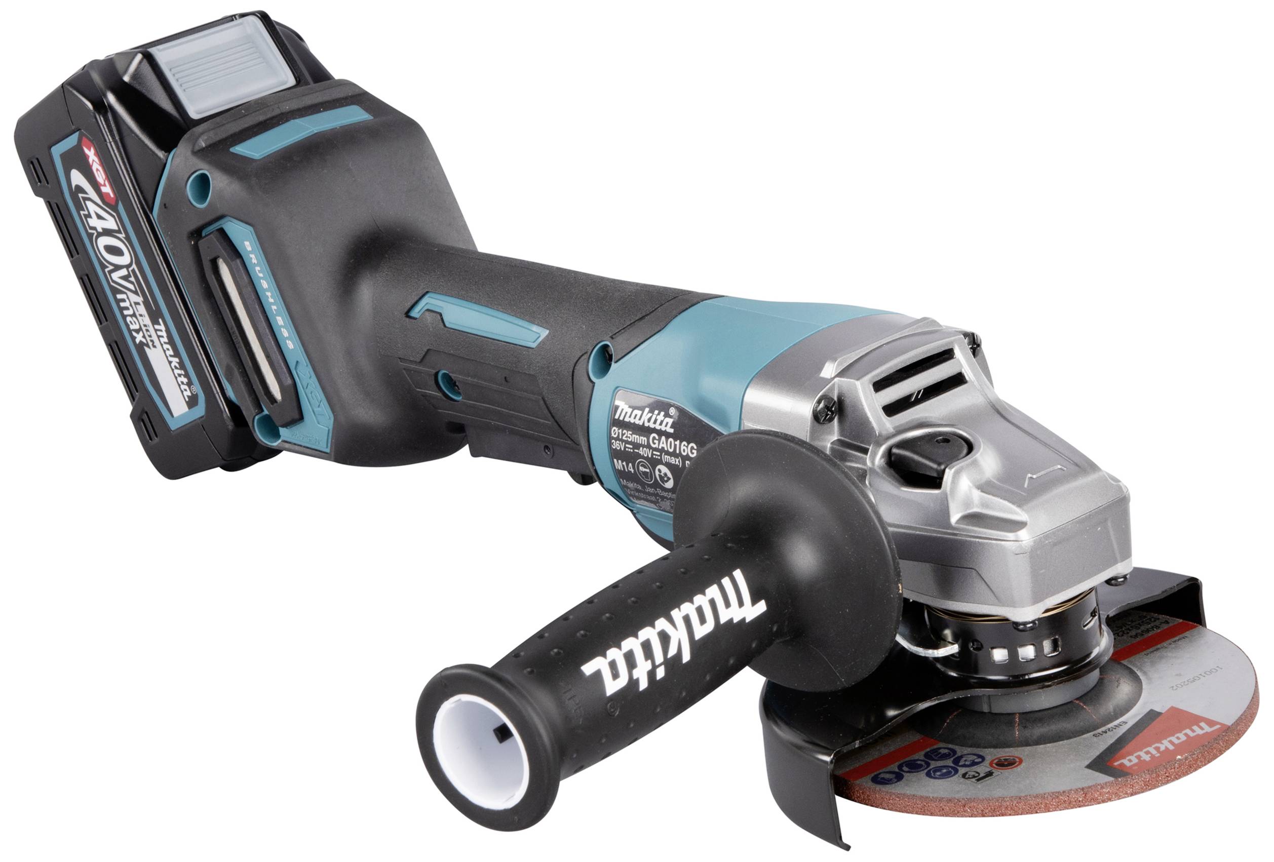 Makita GA016GM201 Akku-Winkelschleifer 125 mm inkl. Ladegerät 40 V 4 Ah