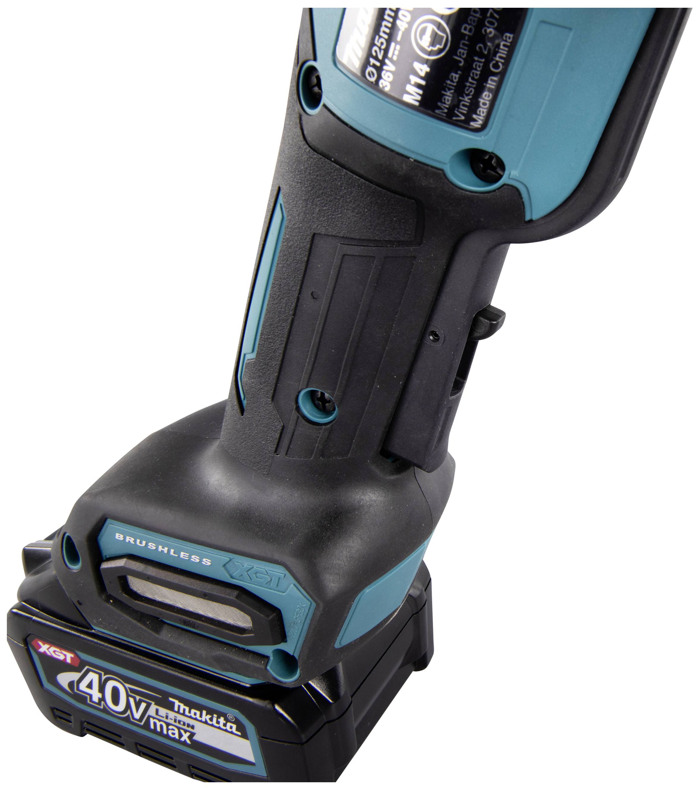 Makita GA016GM201 Akku-Winkelschleifer 125 mm inkl. Ladegerät 40 V 4 Ah