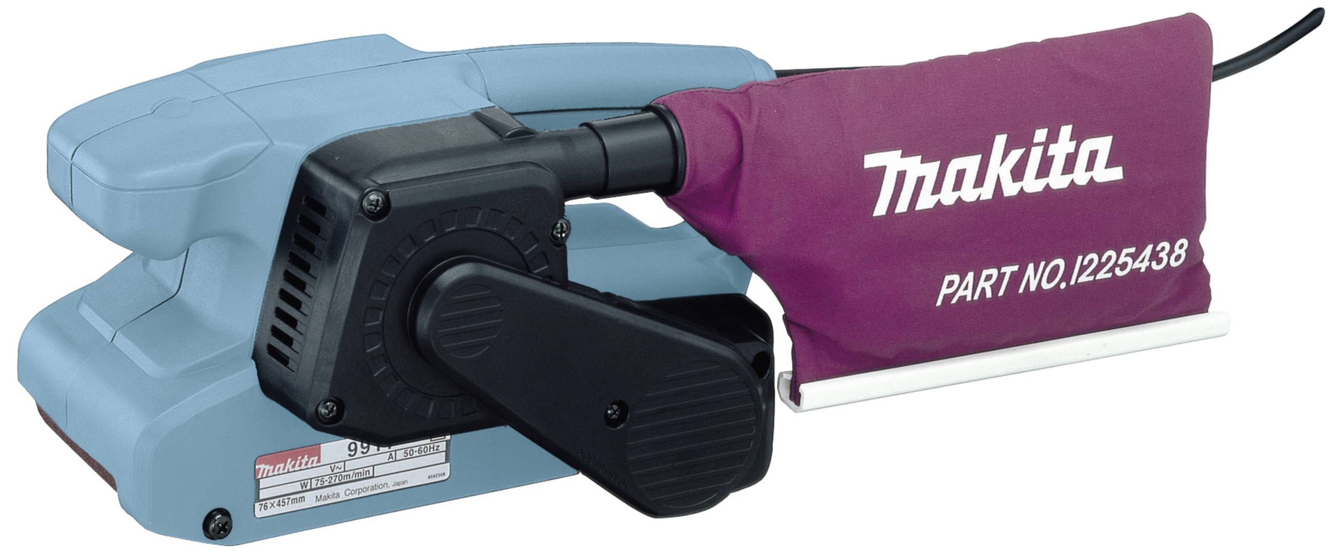 Makita 9911J Bandschleifer 650W Band-Breite 76mm Band-Länge 457mm