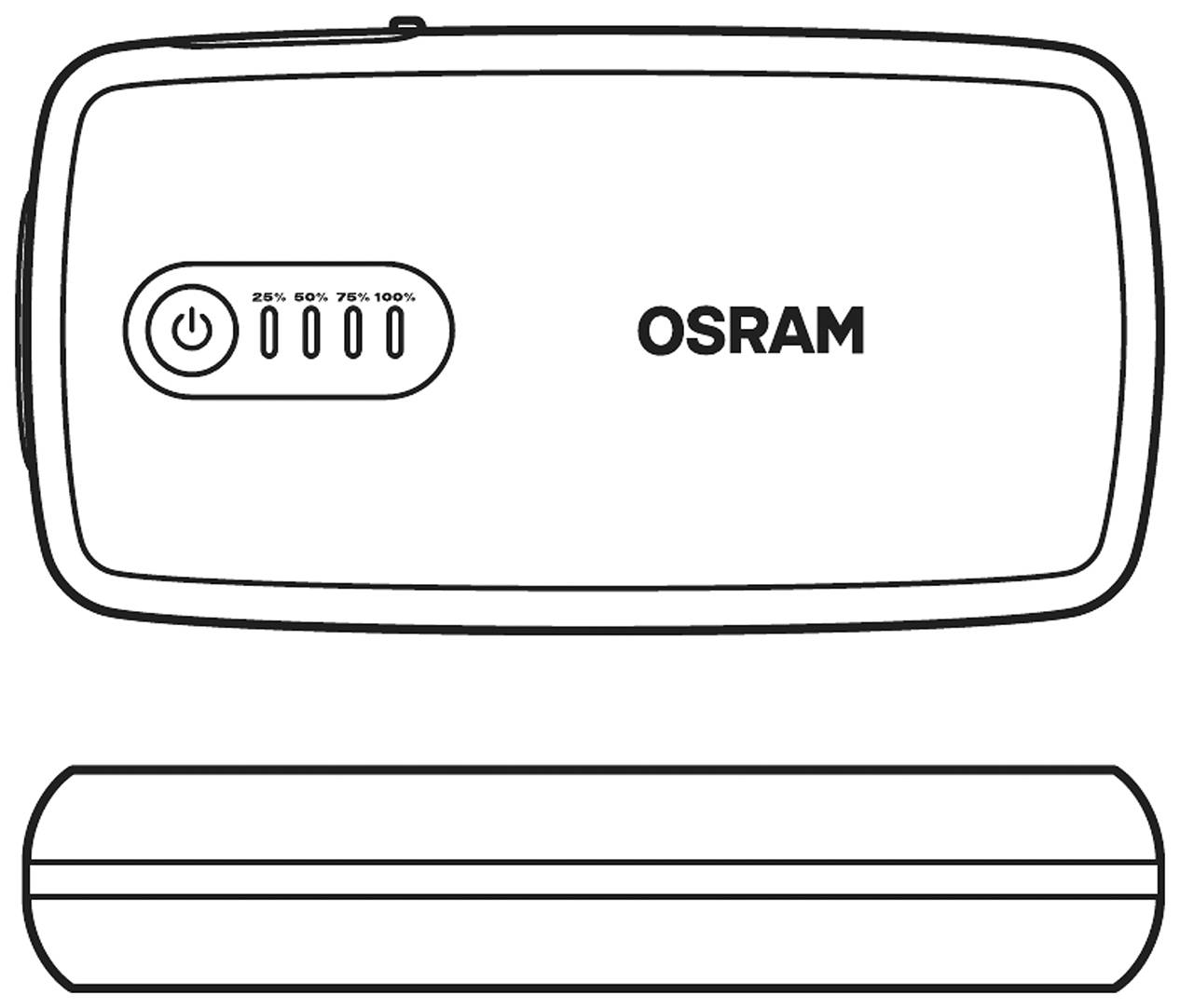 Osram Automotive Schnellstartsystem BATTERYstart 300 OBSL300 Starthilfestrom (12 V)=300A USB-Steckdose 2x
