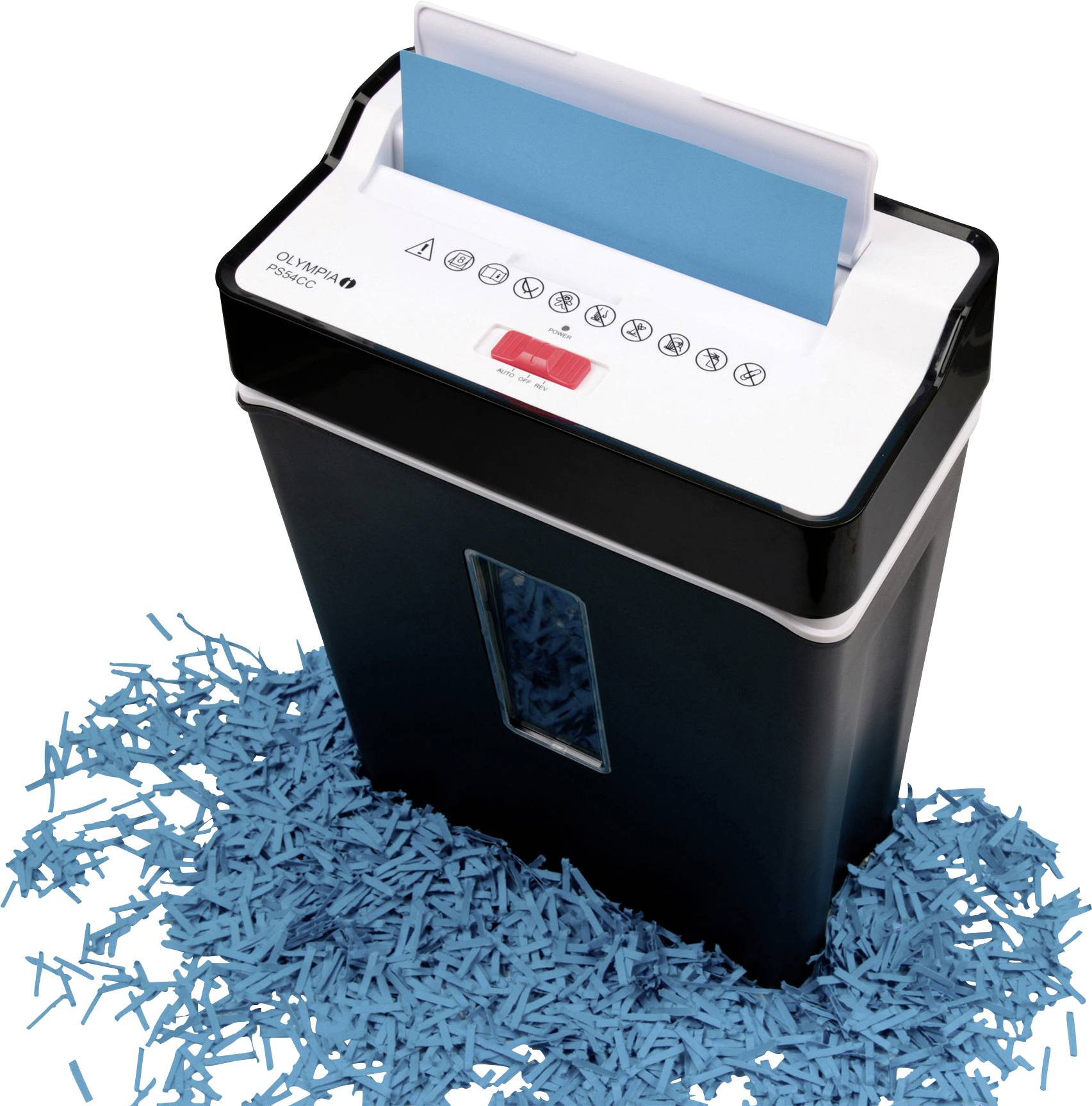 Olympia PS 54 CC Aktenvernichter 8 Blatt Partikelschnitt 4 x 32mm P-4 13l