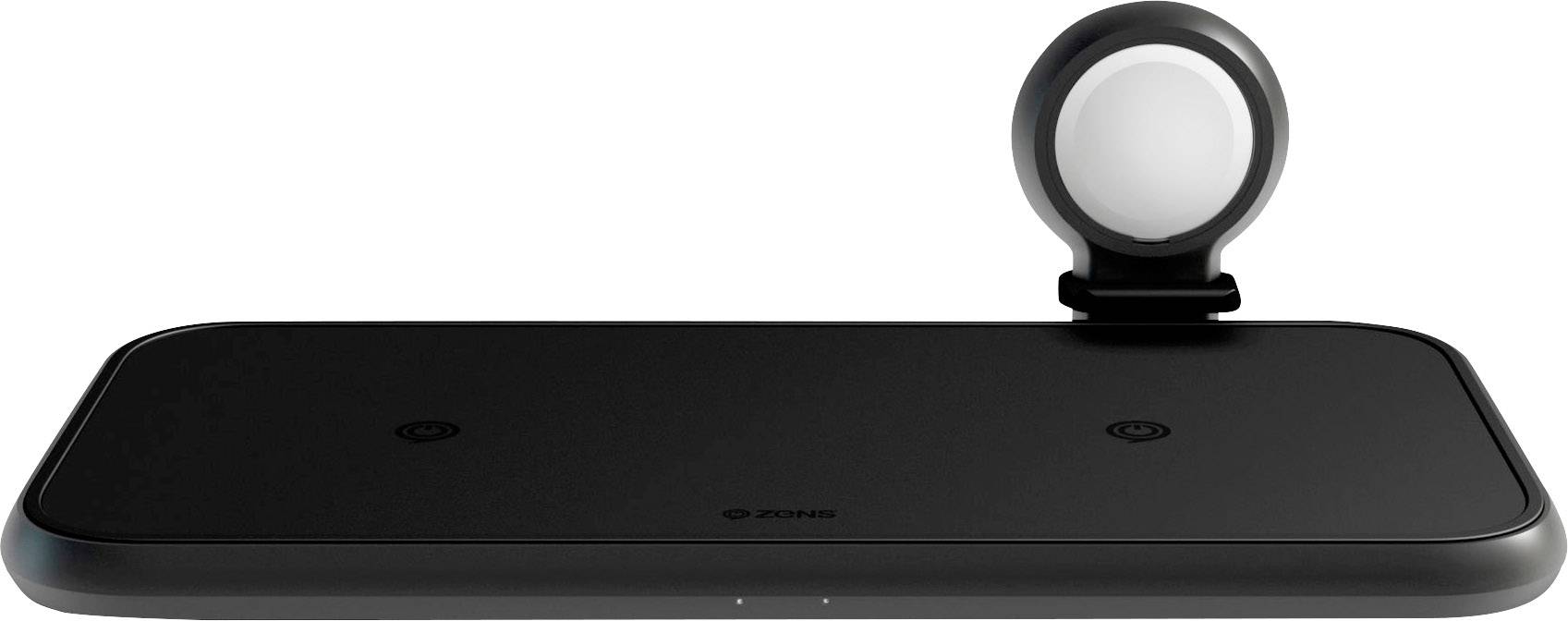 ZENS Induktions-Ladegerät Aluminium Series 4 in 1 Wireless Charger + Watch ZEDC14B Schwarz