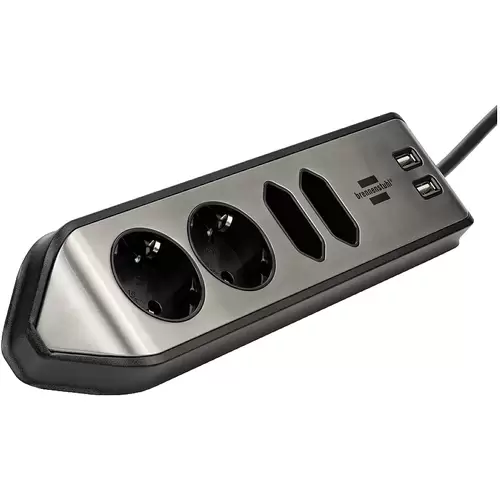Brennenstuhl 1153590410 Tischsteckdose 1 Stück Silber, Schwarz Schutzkontakt 1St. Brennenstuhl 1153590410 Tischsteckdose 1 Stück Silber, Schwarz Schutzkontakt 1St.