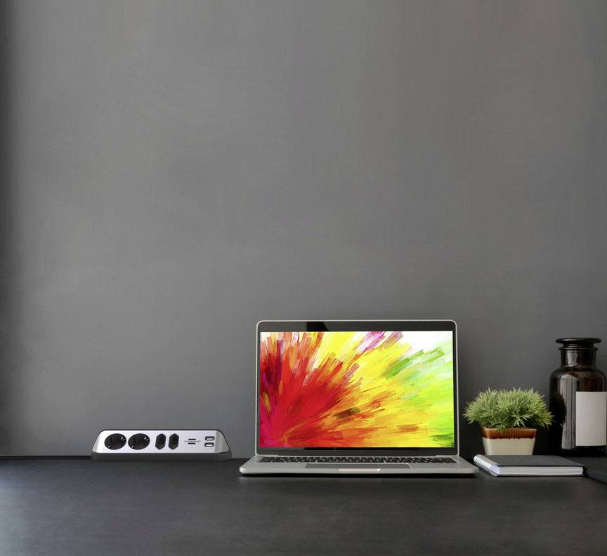 Brennenstuhl 1153590410 Tischsteckdose 1 Stück Silber, Schwarz Schutzkontakt 1 St.