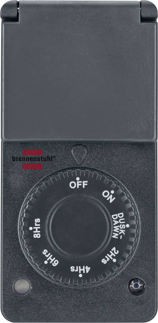 Brennenstuhl 1506120 Zeitschaltuhr analog 1800 W IP44 Dämmerungsfunktion