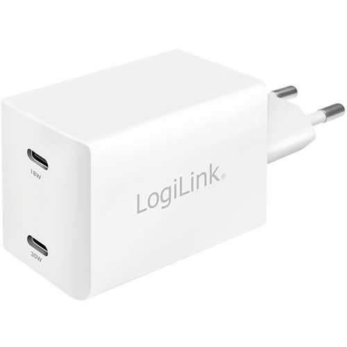 LogiLink PA0231 USB-Ladegerät Steckdose Ausgangsstrom (max.) 3 A Anzahl Ausgänge: 2 x USB Power Del