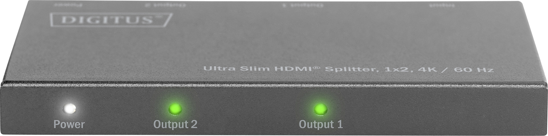 Digitus DS-45322 2 Port HDMI-Splitter LED-Anzeige, Metallgehäuse, Ultra HD-fähig 4096 x 2160 Pixel
