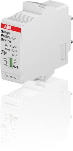 Überspannungsschutzgerät mit Nennspannung 275 V, Maximalstrom 40 kA und Impulsstrom 20 kA. Hersteller: ABB. Modell: OVR L 40-275s C.