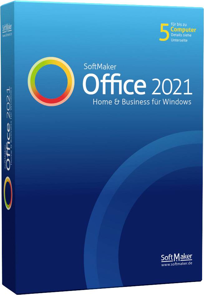 SoftMaker Office 2021 Home und Business Vollversion, 5 Lizenzen Windows Office-Paket