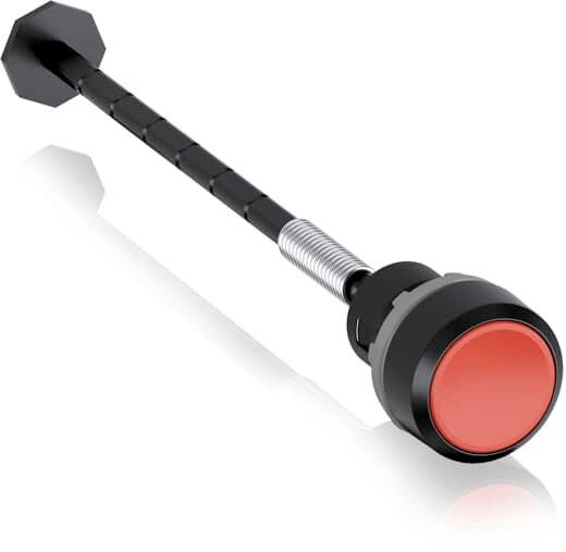 Ein schwarzer Reflexhammer mit roter Gummikopf, der für neurologische Tests verwendet wird.