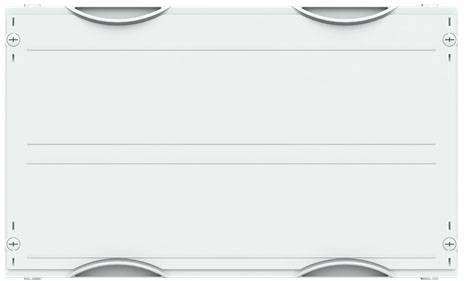 Rechteckige weiße Fläche mit abgerundeten Ecken, eingerahmt von grauen Halbkreisen.
