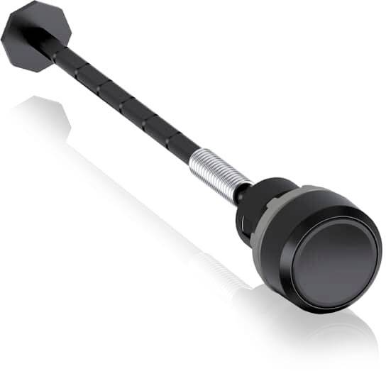 Schwarzer NEO-Magnet mit Gewinde und sechseckigem Griff, geeignet für industrielle Anwendungen und einfache Handhabung.