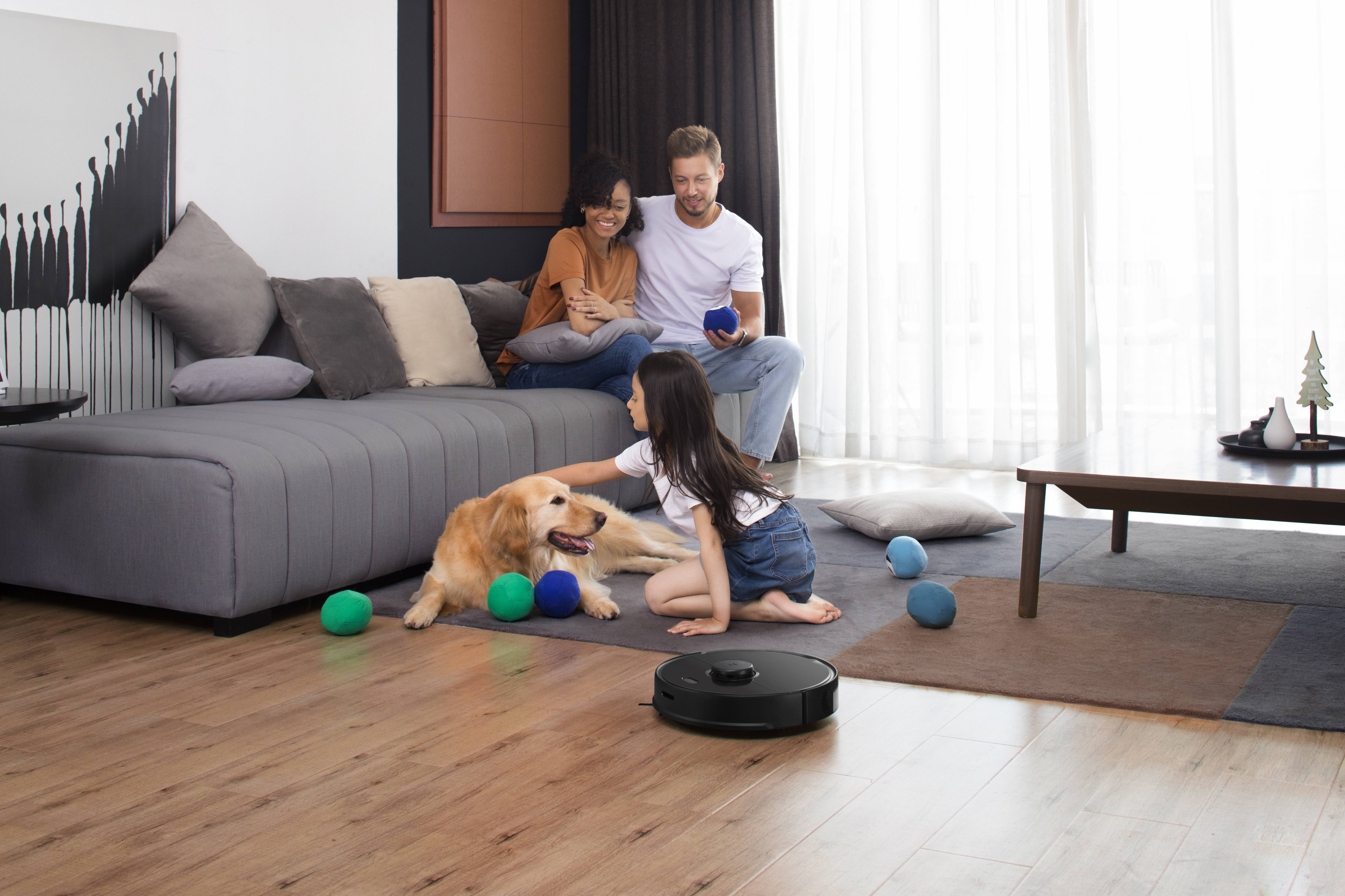 Roborock S5 Max Black Saugroboter Schwarz Sprachgesteuert, Fernbedienbar, App gesteuert, kompatibel mit Amazon Alexa, kompatibel mit Google Home