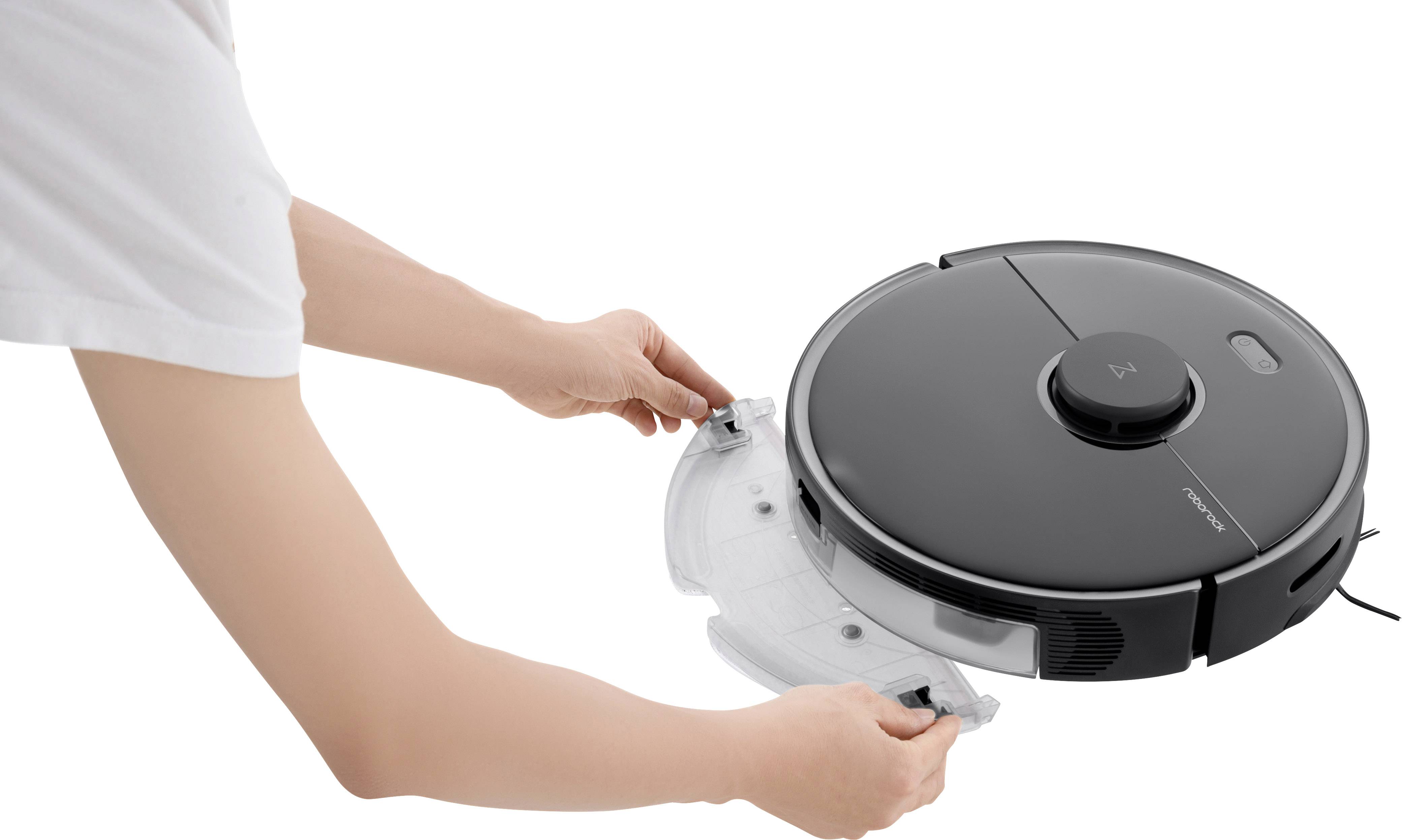 Roborock S5 Max Black Saugroboter Schwarz Sprachgesteuert, Fernbedienbar, App gesteuert, kompatibel mit Amazon Alexa, kompatibel mit Google Home