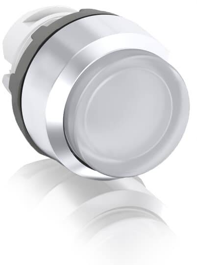 Silberfarbener Druckknopf mit glatter Oberfläche und reflektierendem Glanz, geeignet für industrielle oder technische Anwendungen.