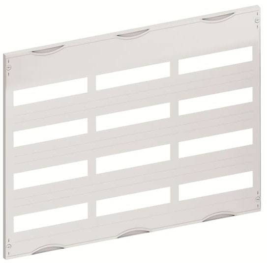 Ein weißes Lüftungsgitter mit horizontalen Schlitzen, verwendet zur Belüftung in Gebäudestrukturen.