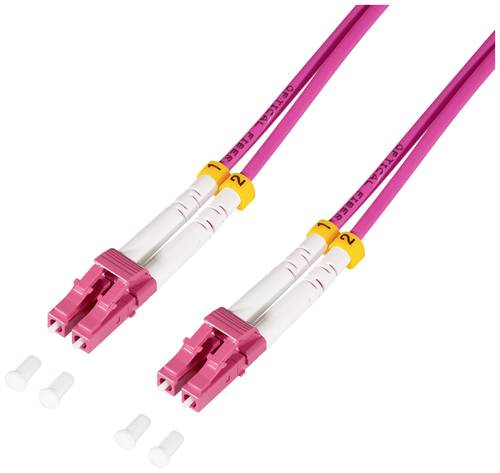 LogiLink FC4LC07 Glasfaser LWL Anschlusskabel 7.50m Violett [1x LC/UPC-Stecker - 1x LC/UPC-Stecker] 50/125 µ Multimode OM4