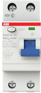 ABB 2CSF202101R1630 F202 A-63/0,03 FI-Schutzschalter A 2polig 63 A 0.03 A 230 V