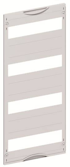 Ein weißes, rechteckiges, lamellenartiges Lüftungsgitter. Oben und unten je ein angedeuteter Griff.
