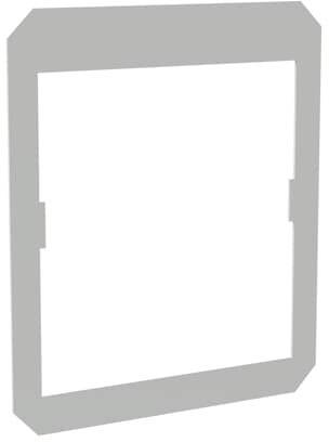 Graues rechteckiges Rahmenbild, möglicherweise als Platzhalter oder Rahmen für ein anderes Objekt genutzt.