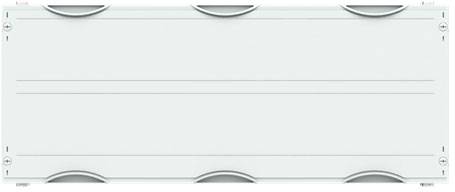 Ein rechteckiger weißer Behälterdeckel mit runden Erhebungen an den Rändern.