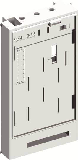 Gehäuse für elektrische Installation mit mehreren Öffnungen und Aussparungen, zur Wandmontage geeignet.