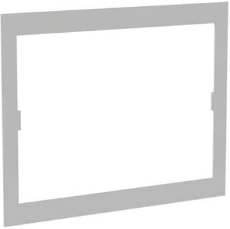 Ein rechteckiger Rahmen mit einem breiten Rand aus grauem Material, ohne weitere Verzierungen oder Details ersichtlich.