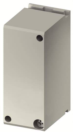 Ein neutrales, rechteckiges Gehäuse mit zwei sichtbaren Schrauben an der Oberseite für möglicherweise industrielle Anwendungen.