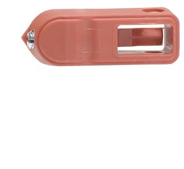 Roter Sicherheits-Dosenöffner mit Hebelmechanismus, ideal zum sicheren und einfachen Öffnen von Dosen.