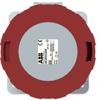 ABB 463RAU6W 2CMA167464R1000 CEE Anbaudose 63 A 5polig 200 V 1 St.